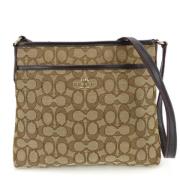 Coach Pre-owned Pre-owned Canvas axelremsvskor Brown, Dam