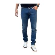 Jacob Cohën Bomullsblandning Slim Fit Jeans Blue, Herr