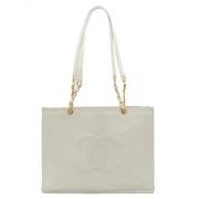 Chanel Vintage Pre-owned Laeder chanel-vskor White, Dam