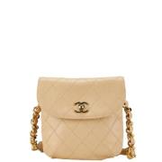 Chanel Vintage Pre-owned Laeder chanel-vskor Beige, Dam