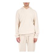 Hugo Boss Sammet Ribbstickad Hoodie Beige, Herr