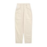 Isabel Marant Högmidjade ecru jeans Fanny Beige, Dam