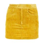 Isabel Marant Gul Corduroy Mini Kjol Yellow, Dam