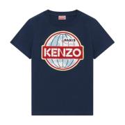 Kenzo Marinblå Grafisk T-shirt Blue, Dam