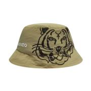 Kenzo Grön Tiger Bucket Hat Green, Dam