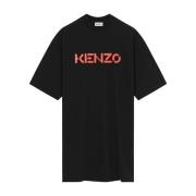 Kenzo Svart Logo Oversized T-shirt Black, Herr