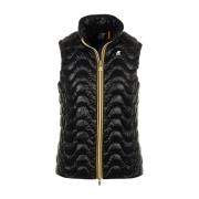 K-Way Quiltad Varm Gilet Kappor Black, Dam