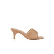 Marc Jacobs Beige Stilettosandaler med Logoband Beige, Dam