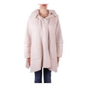 Pinko Beige Kappa med Avtagbar Huva Beige, Dam