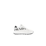 Prada Vita Läder Chunky Sneakers White, Dam