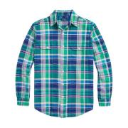 Ralph Lauren Rutig Oxford Custom Fit Skjorta Green, Herr