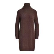 Ralph Lauren Ull Cashmere Miniklänning Brown, Dam