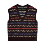 Ralph Lauren Ull ärmlös Fair Isle tröja Multicolor, Dam