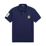 Ralph Lauren Marinblå polotröja Custom Slim Fit Blue, Herr