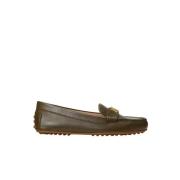 Ralph Lauren Läderloafers Barnsbury med logotyp Green, Dam