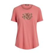 Ralph Lauren Rundhalsad T-shirt Pink, Dam