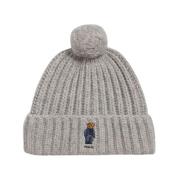 Ralph Lauren Polo Bear Beanie LUE - GRÅ Gray, Dam