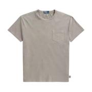 Ralph Lauren Bomull T-shirt med ficka Custom Fit Gray, Herr