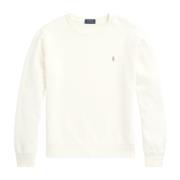 Ralph Lauren Vintage Loopback Fleece Sweatshirt Kräm White, Herr