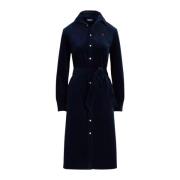 Ralph Lauren Corduroy midi klänning Blue, Dam