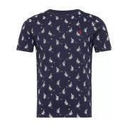 Ralph Lauren Marinblå Slim Fit T-shirt med Logotyp Blue, Herr