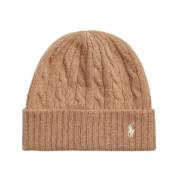 Ralph Lauren Kabelstickad Mössa - Kamelbrun Brown, Unisex