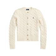 Ralph Lauren Lyxig Ullkardigan - Kräm White, Dam