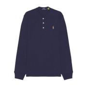 Ralph Lauren Marinblå långärmad med logotyp Blue, Herr