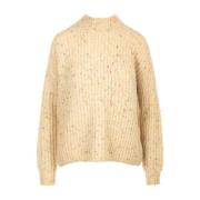 Hartford Stickad Pullover Tröja Beige, Dam