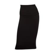 Wolford Svart Midi Kjol Slim Fit Sömlös Black, Dam