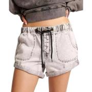 One Teaspoon Grå elastisk midje jeans shorts Gray, Dam