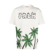 Palm Angels Vit Palm Skull T-Shirt White, Herr