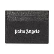 Palm Angels Svart läderkorthållarfodral Black, Unisex