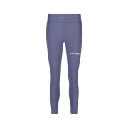 Palm Angels Grå Leggings med Sidestripes Gray, Dam