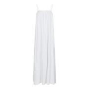 Neo Noir Mjuk Linne Maxi Klänning White, Dam