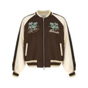 Rhude Crepe Satin Souvenir Bomberjacka Brown, Herr