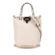 Valentino Vintage Pre-owned Laeder handvskor Beige, Dam