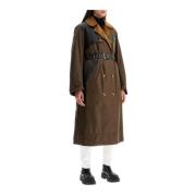 Barbour Rutig Insats Vaxad Bomull Trenchcoat Brown, Dam