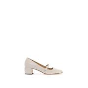 Jimmy Choo Elegant Mary Jane Stil Läderpumps White, Dam