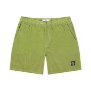 Stone Island Kompaslogga badshorts i 'Citron' Green, Herr