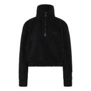 Carlo Colucci Teddy Troyer Sweatshirt Black, Dam