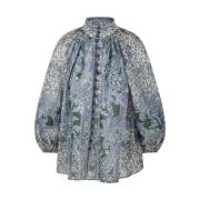 Zimmermann Grön Paisley Blus Multicolor, Dam