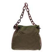 Prada Vintage Pre-owned Tyg prada-vskor Green, Dam