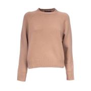 Max Mara Weekend Mjuk Ull Raglan Tröja Beige, Dam