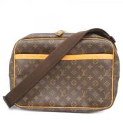 Louis Vuitton Vintage Pre-owned Tyg axelremsvskor Brown, Dam