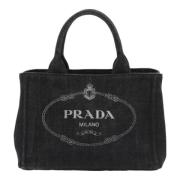 Prada Vintage Pre-owned Denim prada-vskor Black, Dam