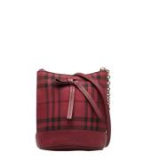 Burberry Vintage Pre-owned Canvas axelremsvskor Red, Dam