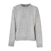 Emma&Gaia Round-neck Knitwear White, Dam