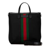 Gucci Vintage Pre-owned Canvas totevskor Black, Dam