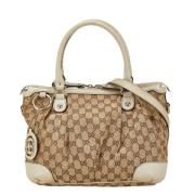 Gucci Vintage Pre-owned Canvas gucci-vskor White, Dam